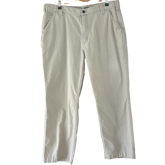 Carhartt Cargo Pants Tan Rugged Flex Relaxed Fit Canvas Workpant BN2291 W38 L30 - Picture 1 of 15